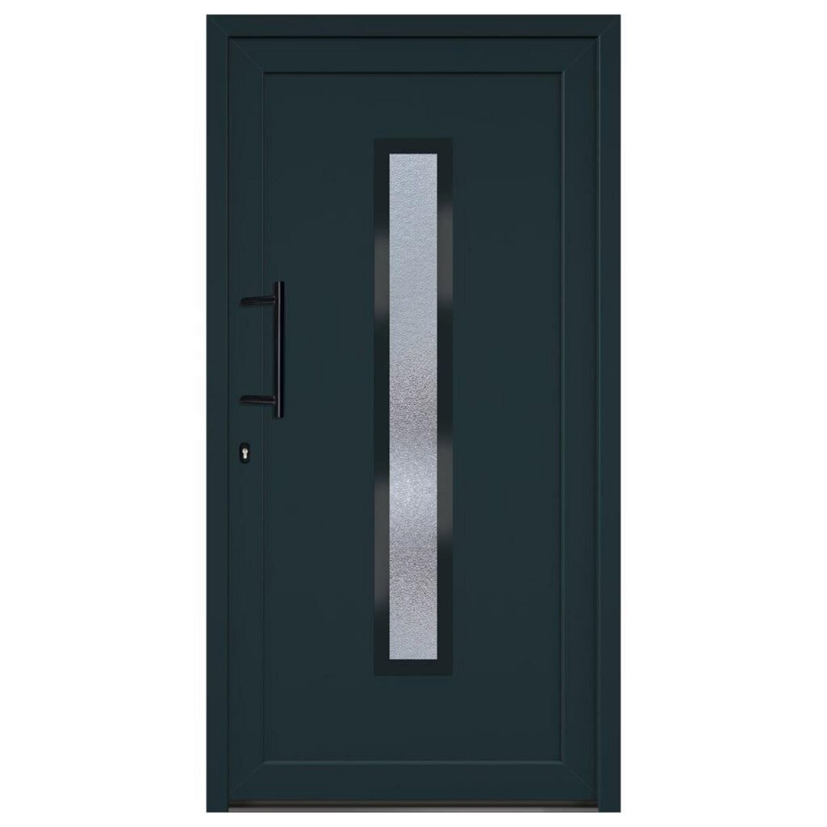 VIDAXL Porte d'entree anthracite 108x208 cm PVC
