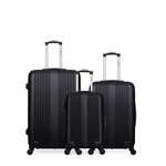 HERO HERO - LOT DE 3 - Valises grand format, weekend et cabine LIPARI. Coloris disponibles : Bleu, Beige, Noir, Rose, Gris