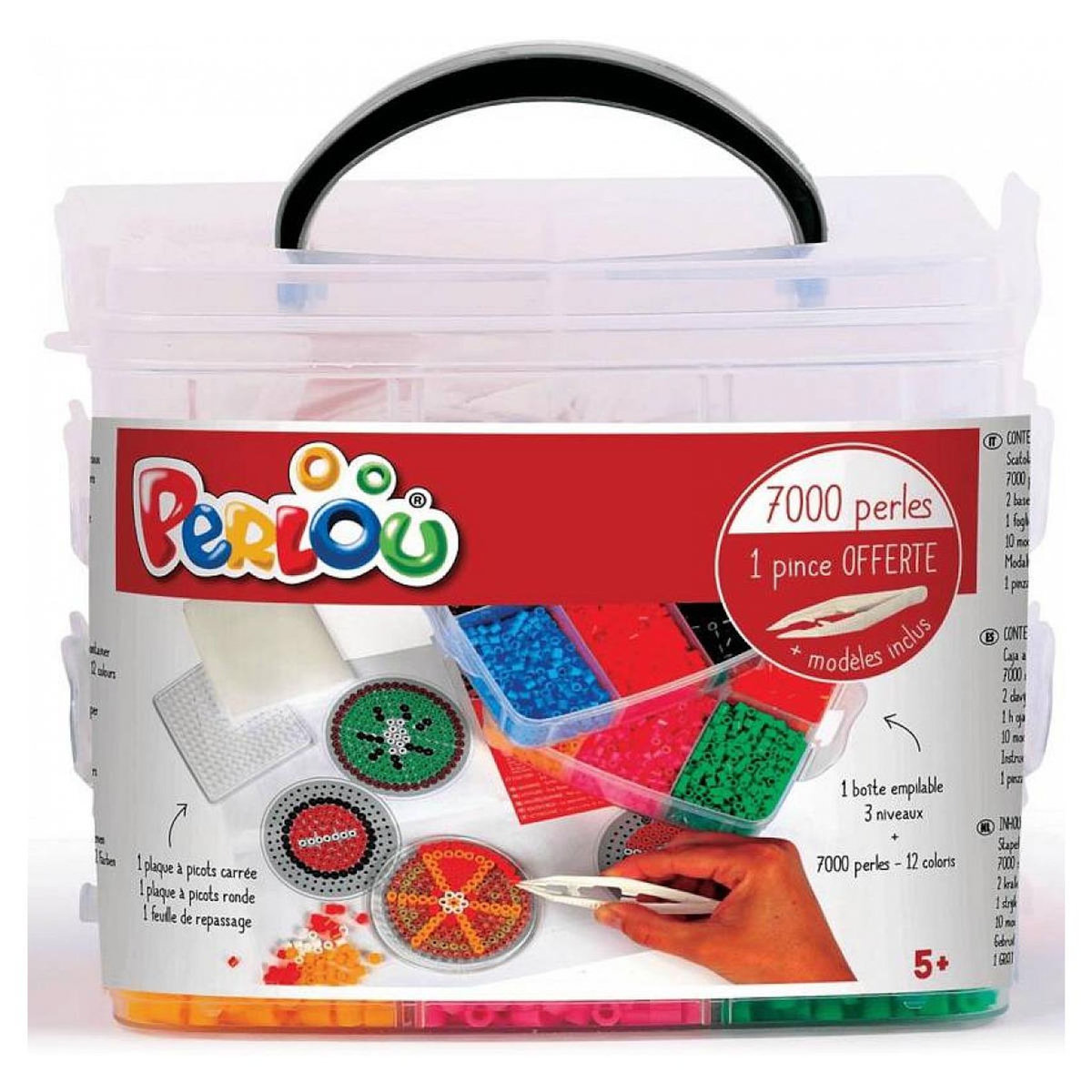 Graine créative Perles a repasser Boite empilable perlou 7000 perles