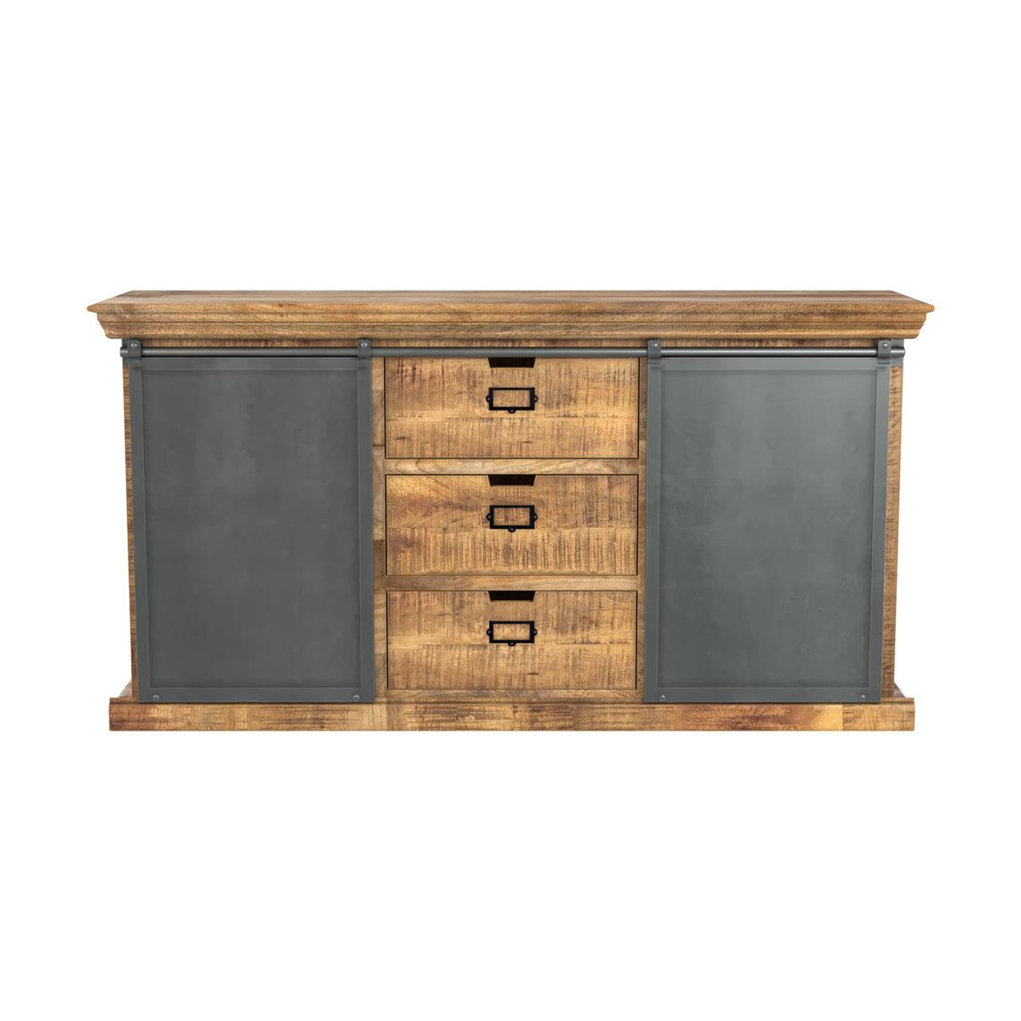MAISON PAVANE Buffet en bois de manguier massif et métal-tabuk