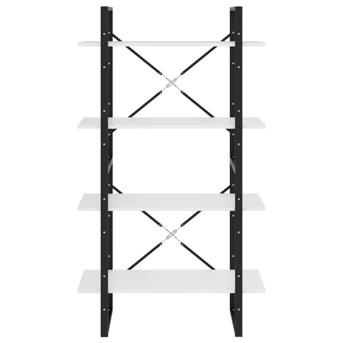 VIDAXL Bibliotheque a 4 niveaux Blanc 80x30x140 cm bois d'ingenierie
