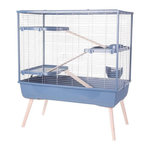 Zolux Cage rongeur surélevée - ZOLUX - Néolife - 3 étages pour lapin - 99 x 54 x 114 cm - Bleu