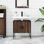 Voir la diapositive 3 : VIDAXL Armoire lavabo de salle de bain chene marron 60x33x60 cm