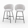 Voir la diapositive 1 : Rendez vous déco Lot de 2 chaises pour îlot central en tissu gris clair 68 cm-Cécilia
