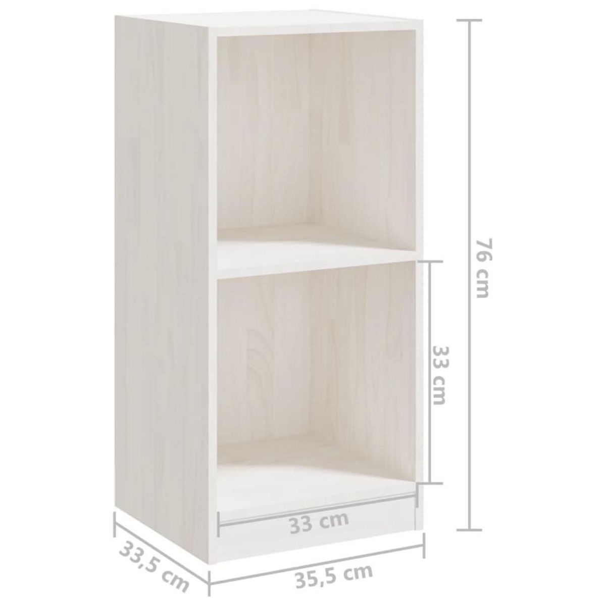 VIDAXL Armoire d'appoint blanc 35,5x33,5x76 cm bois de pin massif