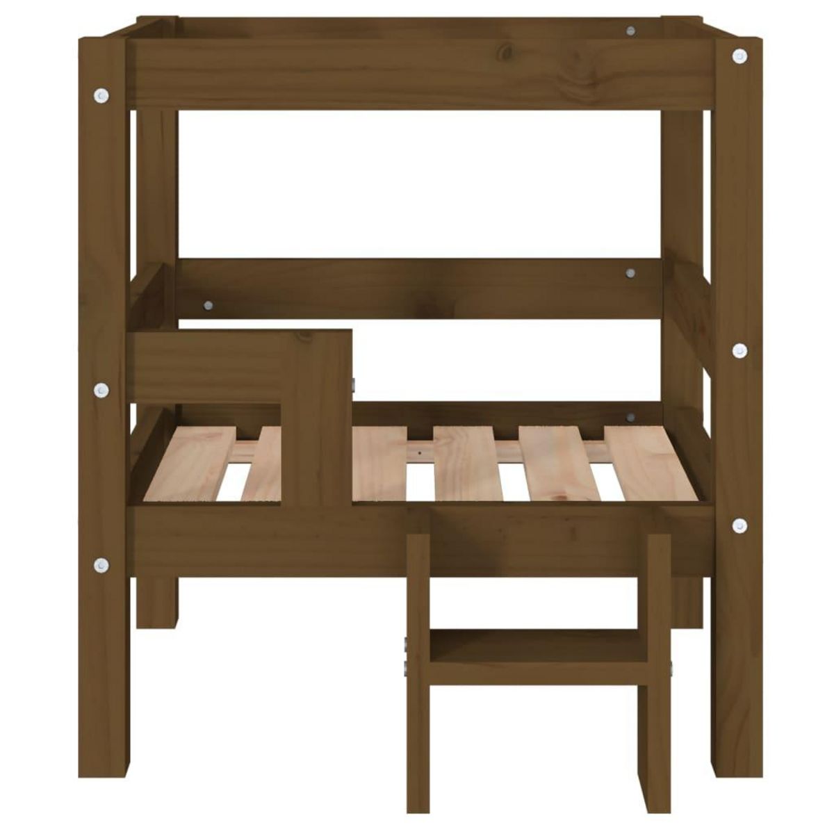 VIDAXL Lit pour chien Marron miel 55,5x53,5x60 cm Bois de pin solide