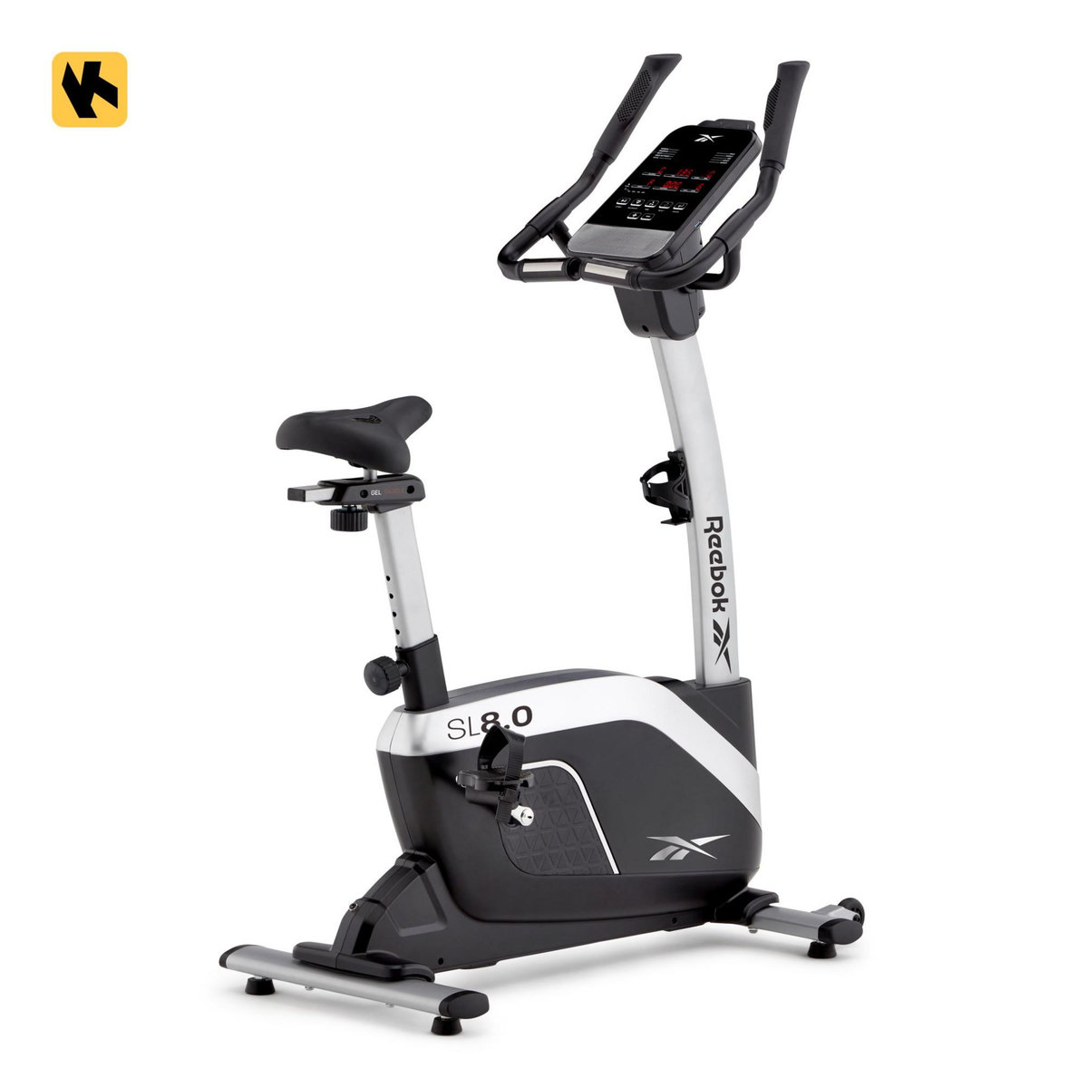 Reebok Vélo de Fitness Ergomètre - Reebok - Modèle SL8.0 - Maison/Appartement - Roue d'inertie 7 KG - Ecran LED