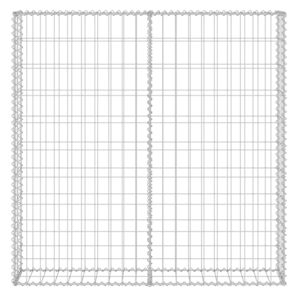 VIDAXL Mur a gabion avec couvercles Acier galvanise 80x20x100 cm