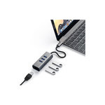 SATECHI Adaptateur Satechi USB C avec port Ethernet RJ45 + 3 ports USB Gris Sidéral