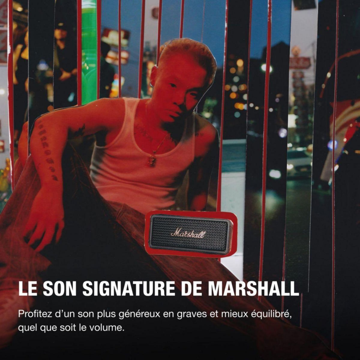 MARSHALL Enceinte portable Emberton III Black & Brass