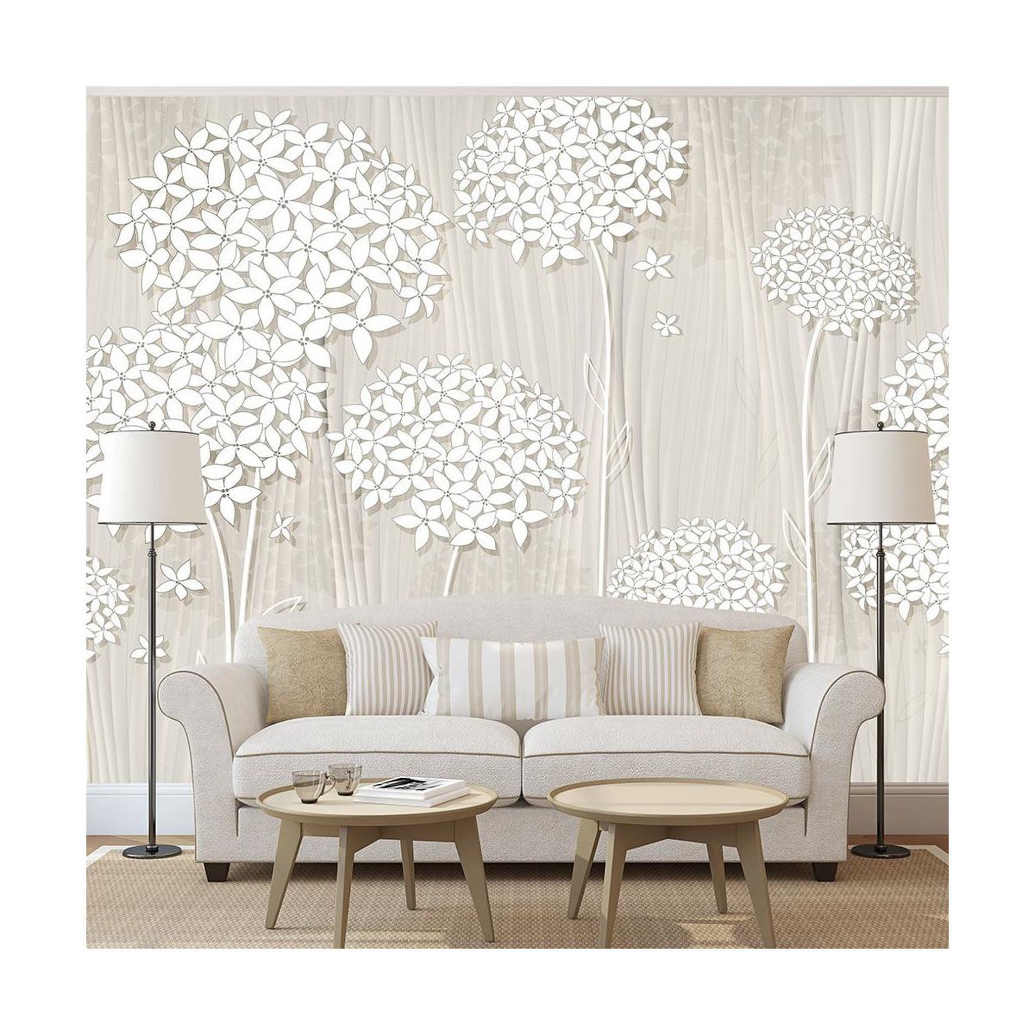 Paris Prix Papier peint  creamy daintiness. Coloris disponibles : Multicolore