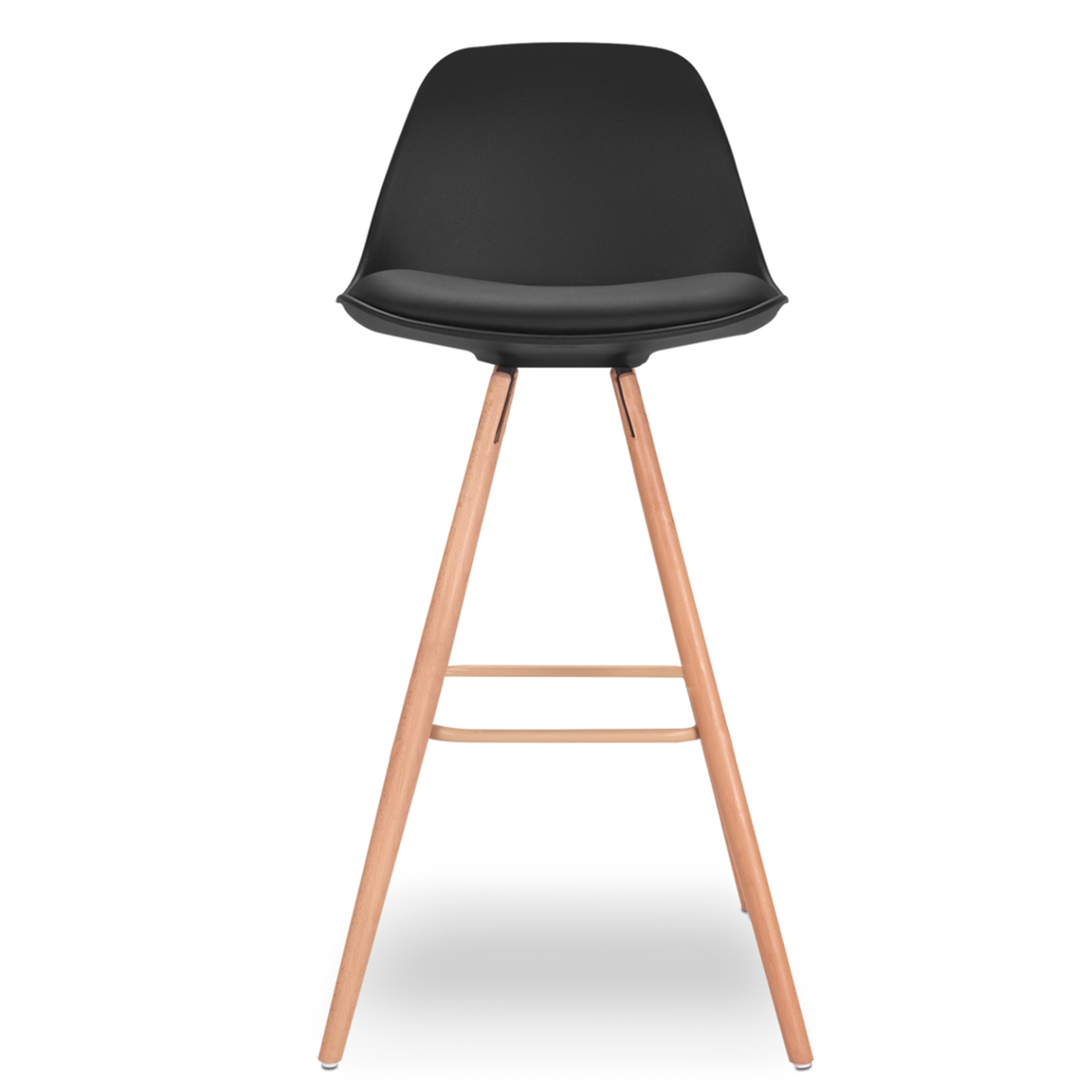 Voir la diapositive 3 : ID MARKET Lot de 4 tabourets de bar sara noir