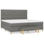 Voir la diapositive 2 : VIDAXL Sommier a lattes de lit avec matelas Gris fonce 200x200cm Tissu