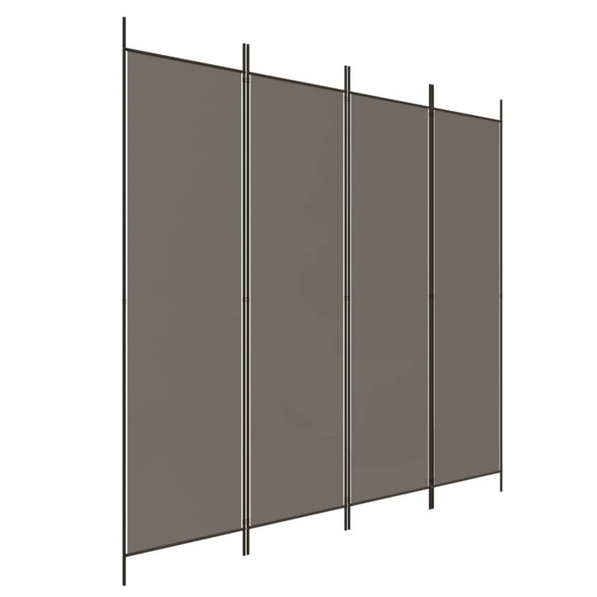 VIDAXL Cloison de separation 4 panneaux Anthracite 200x200 cm Tissu
