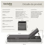 Voir la diapositive 6 : tectake Lot de 2 bains de soleil design luxueux avec cadre en aluminium gris