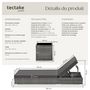 Voir la diapositive 6 : tectake Lot de 2 bains de soleil design luxueux avec cadre en aluminium gris
