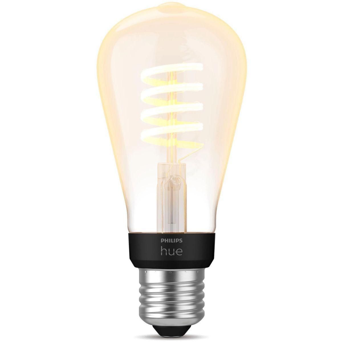 Philips Ampoule LED connectée HUE White Ambiance E27 7W Filament