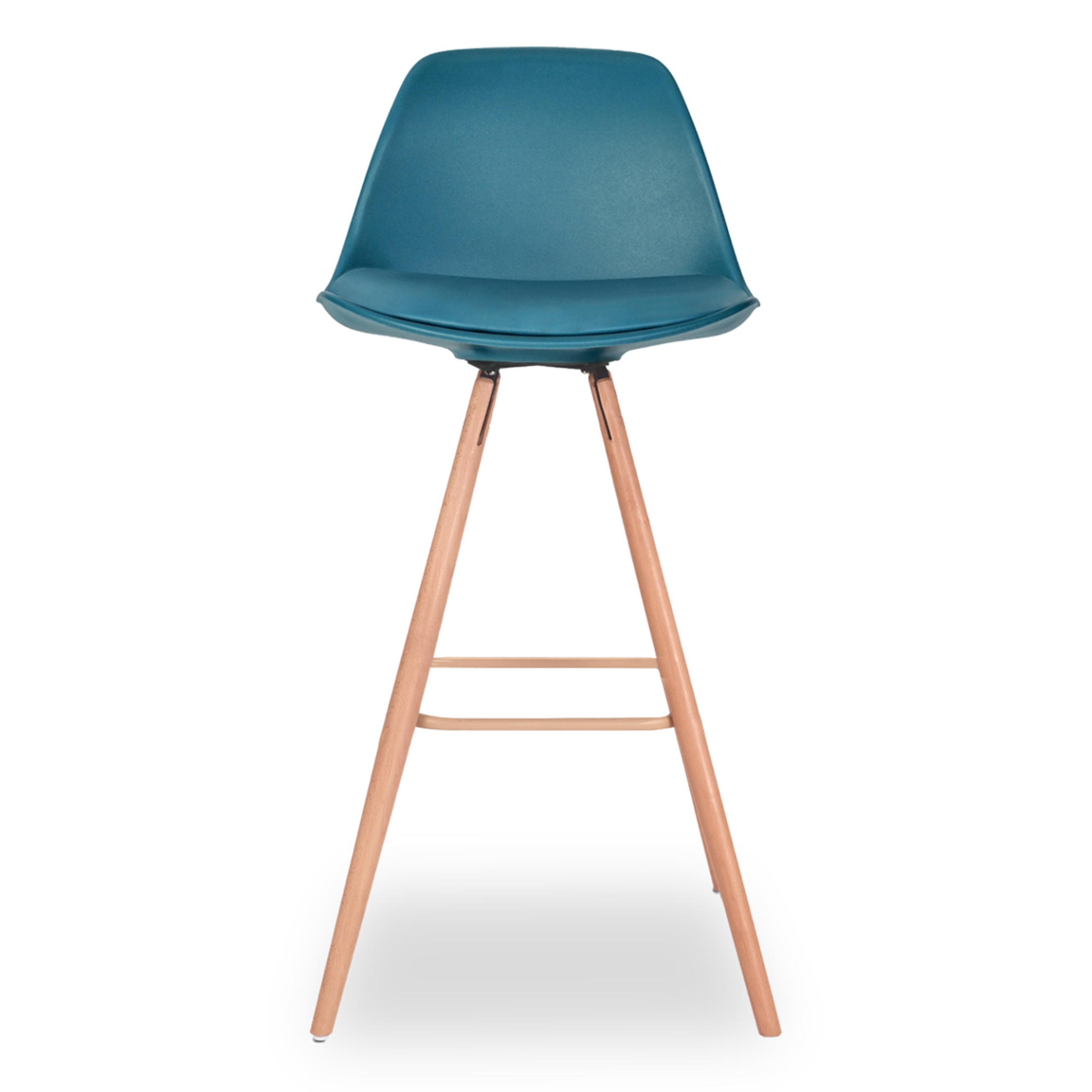 Voir la diapositive 3 : ID MARKET Lot de 4 tabourets de bar sara mix color gris foncé, gris clair, blanc et bleu canard