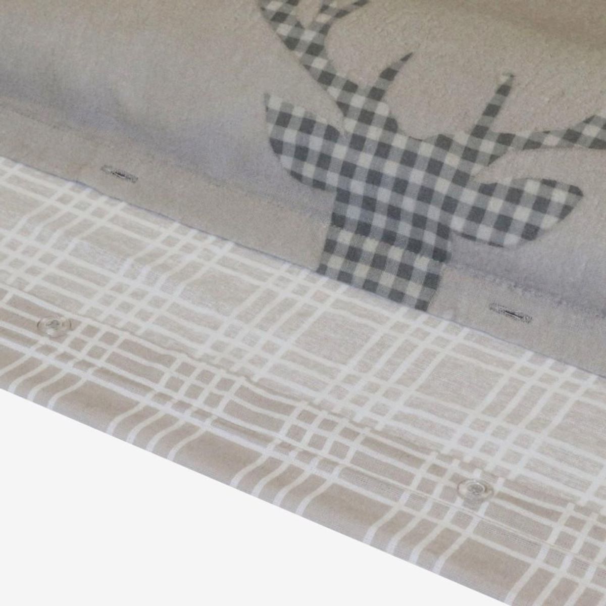 Dourev Housse de couette 240x220 + 2 taies flanelle 100% coton