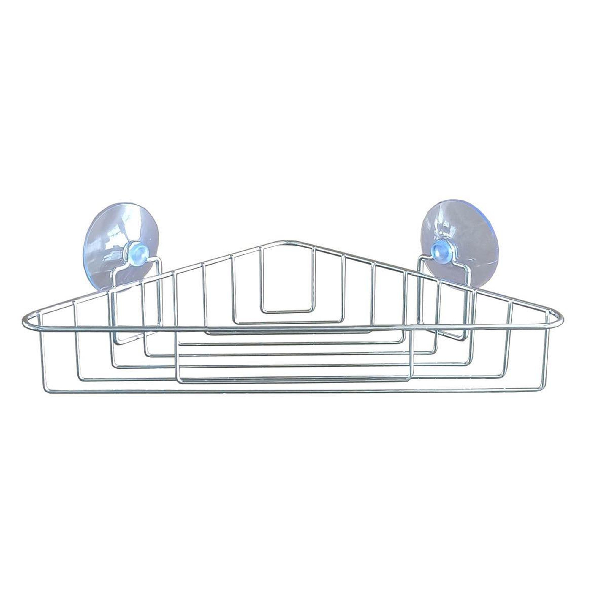 Douceur d'Intérieur Panier de douche angle ventouse  filaire basic  23cm chrome