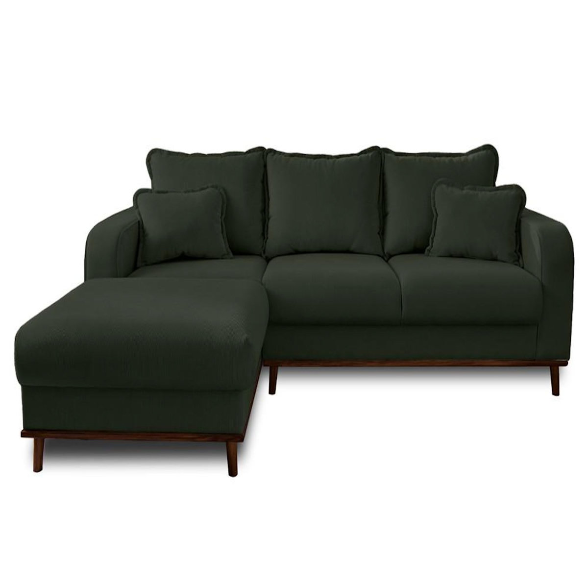 LISA DESIGN Albane - canapé d'angle gauche - 4 places - en velours côtelé