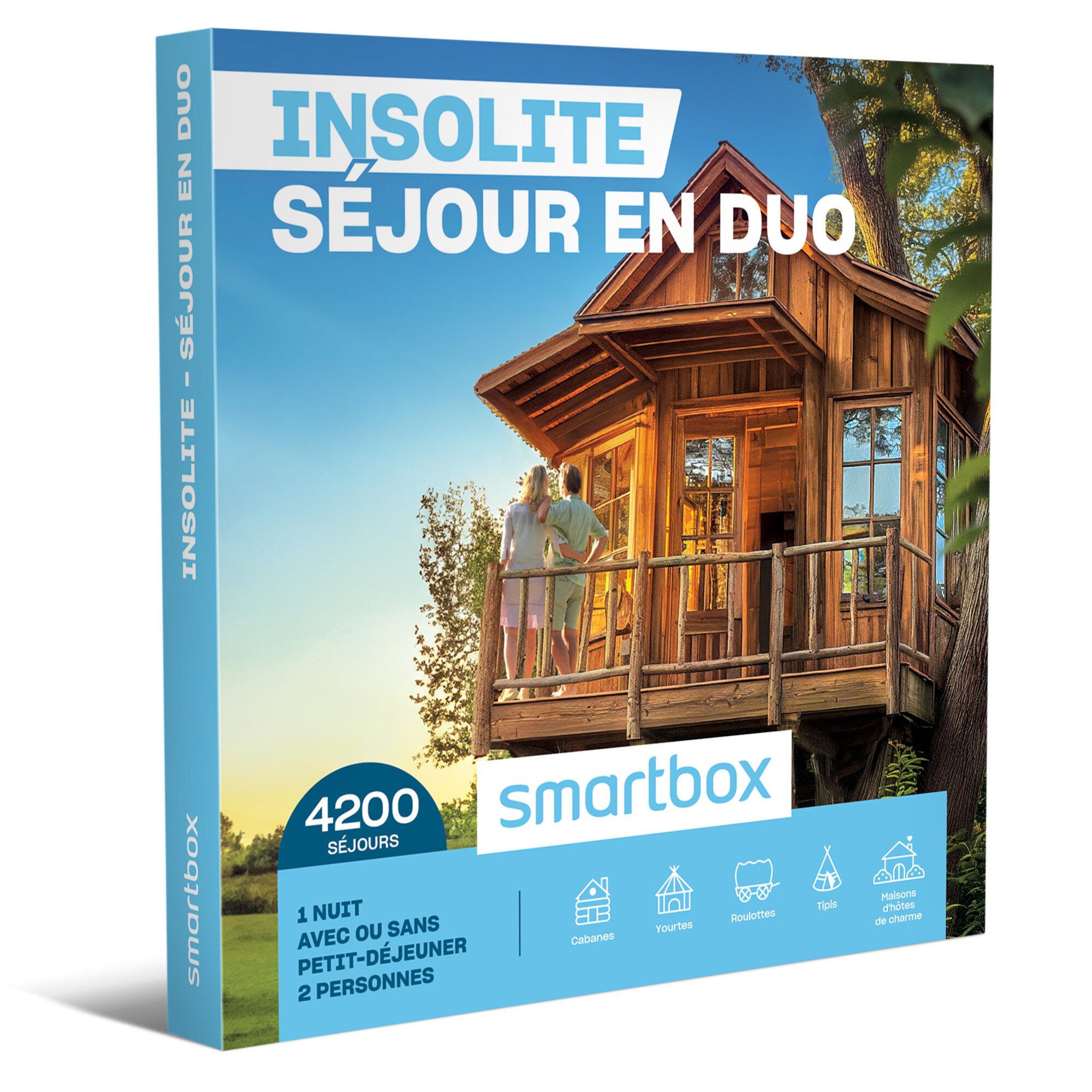 Voir la diapositive 1 : Smartbox Insolite - Séjour en duo - Coffret Cadeau Séjour