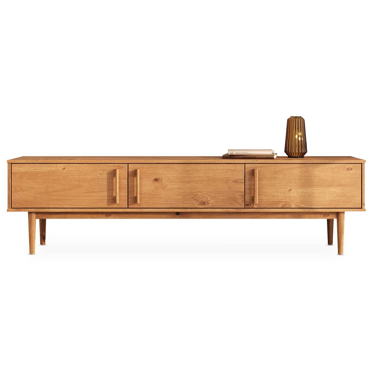 IDIMEX Meuble TV TECCA L 180 cm 3 portes en bois massif