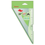 AUCHAN Equerre en plastique extra résistant 60° 20cm coloris aléatoire