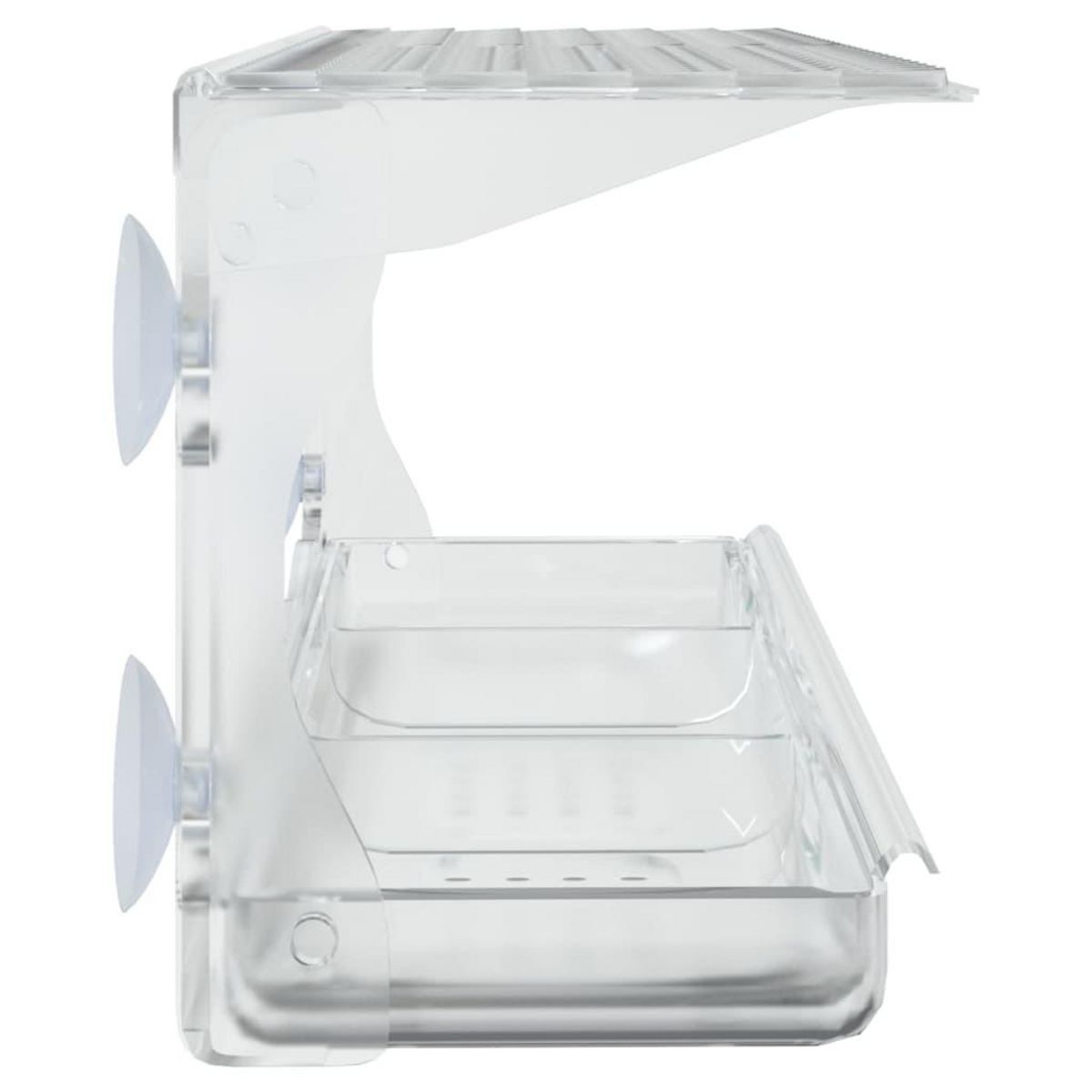 VIDAXL Mangeoires a oiseaux de fenetre 2 pcs Acrylique 30x12x15 cm