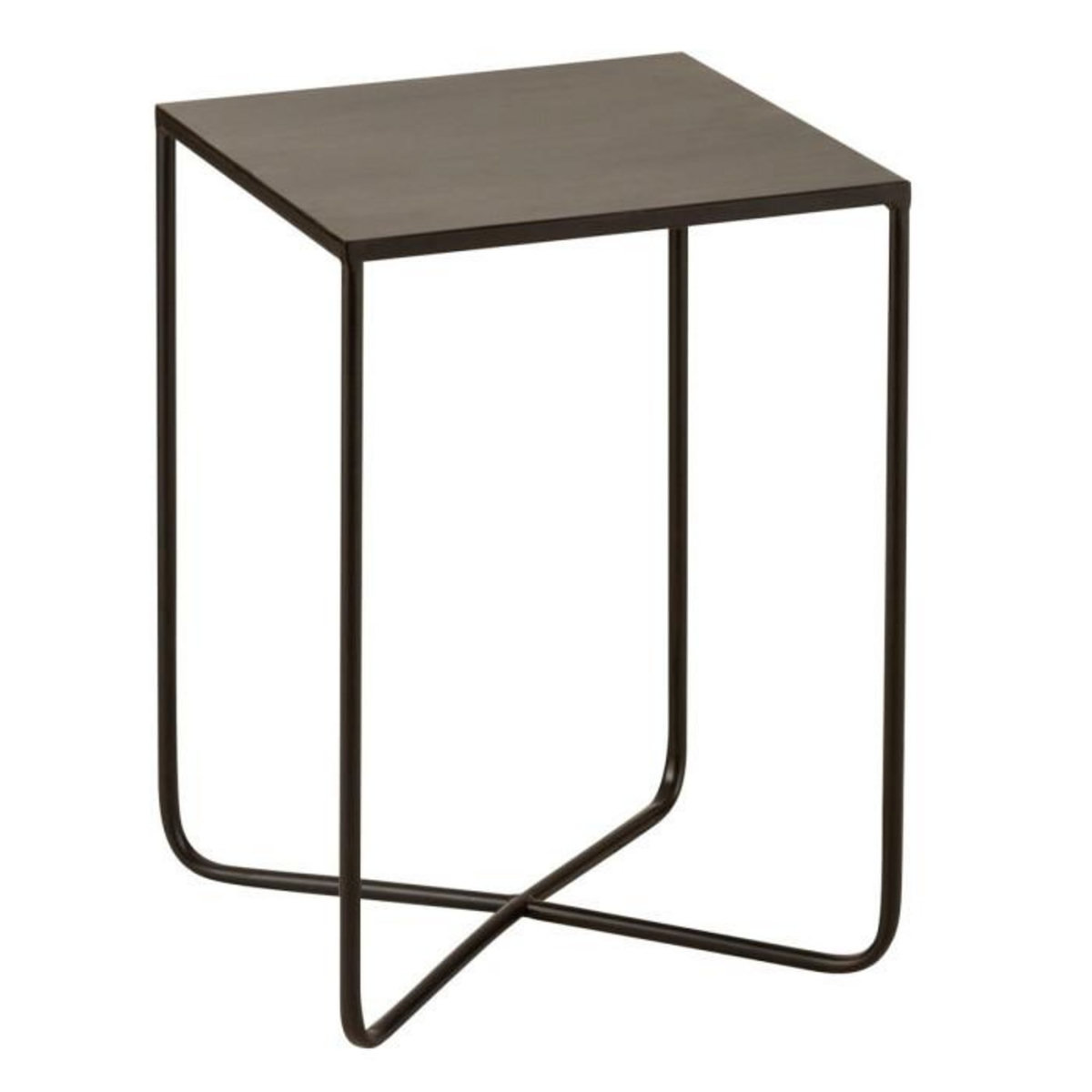 Paris Prix Table d'Appoint Design en Métal  Elsie  50cm Noir
