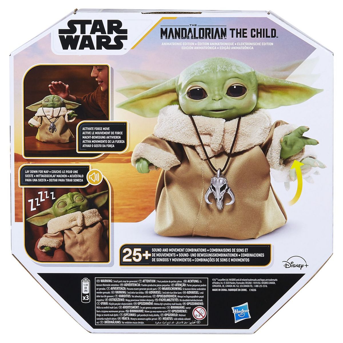 HASBRO Star Wars The Mandalorian - Figurine Interactive The Child Animatronique alias Baby Yoda - 19cm