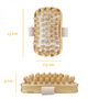 Voir la diapositive 2 : VIVEZEN Lot de 2 brosses de massage et de drainage, anti cellulite en bambou 13 x 7.5 x 4 cm avec poignée de maintien