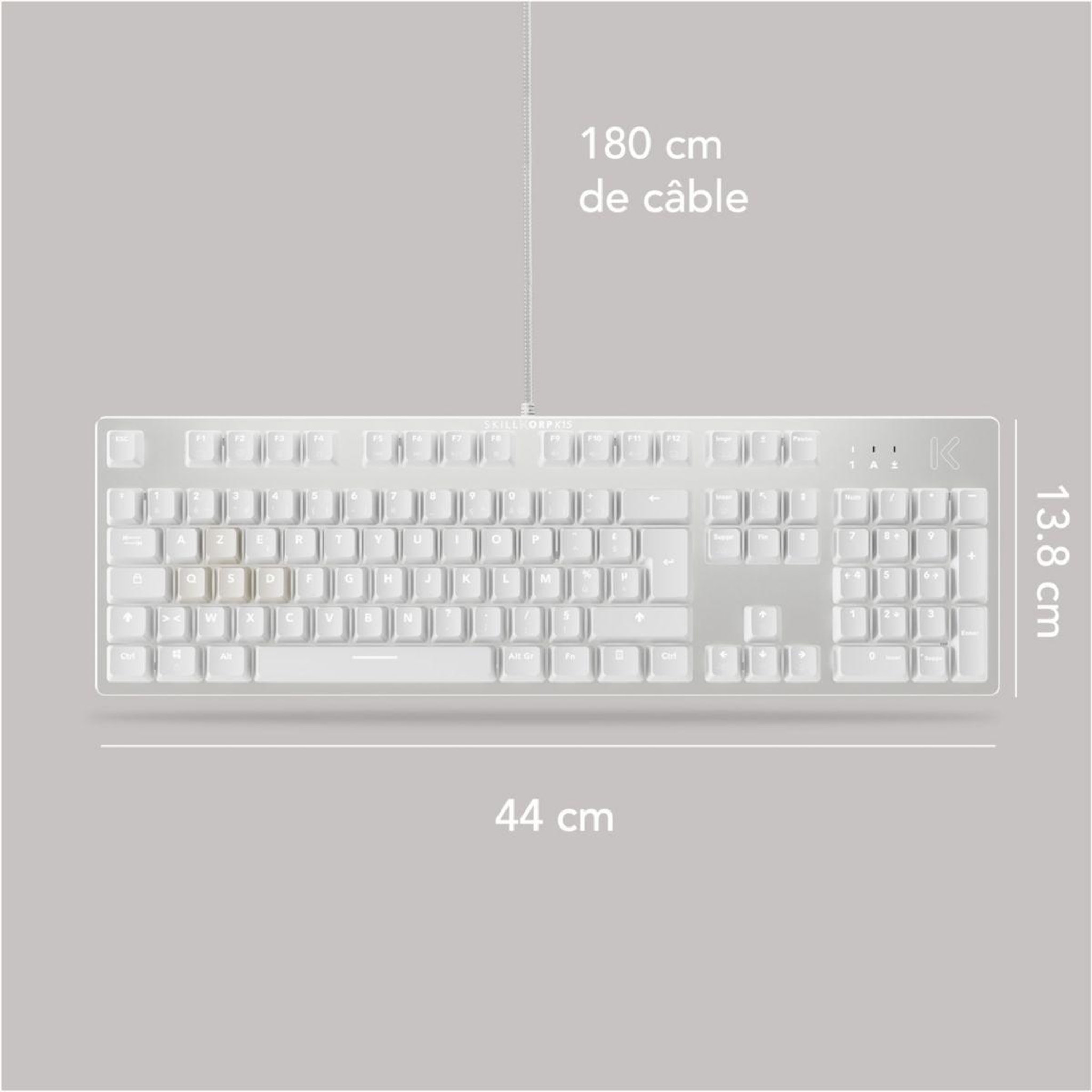 Voir la diapositive 5 : SKILLKORP Clavier gamer k15 blanc progress