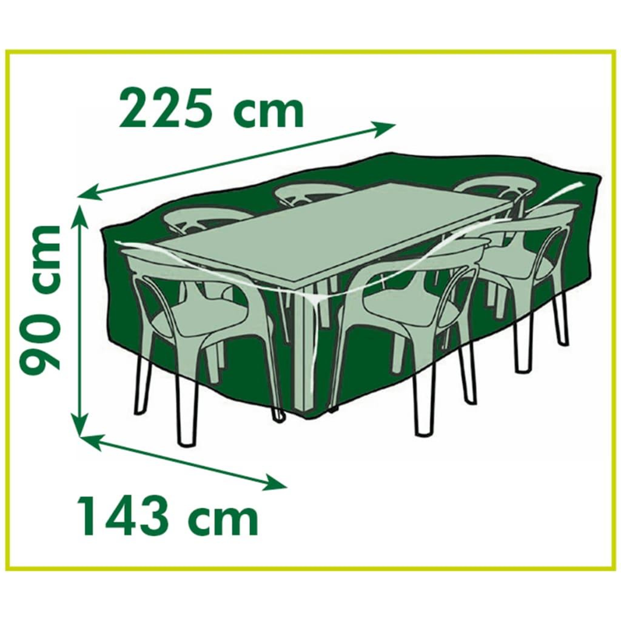 Voir la diapositive 4 : NATURE Nature Housse de mobilier de jardin tables rectangulaires 225x143x90cm