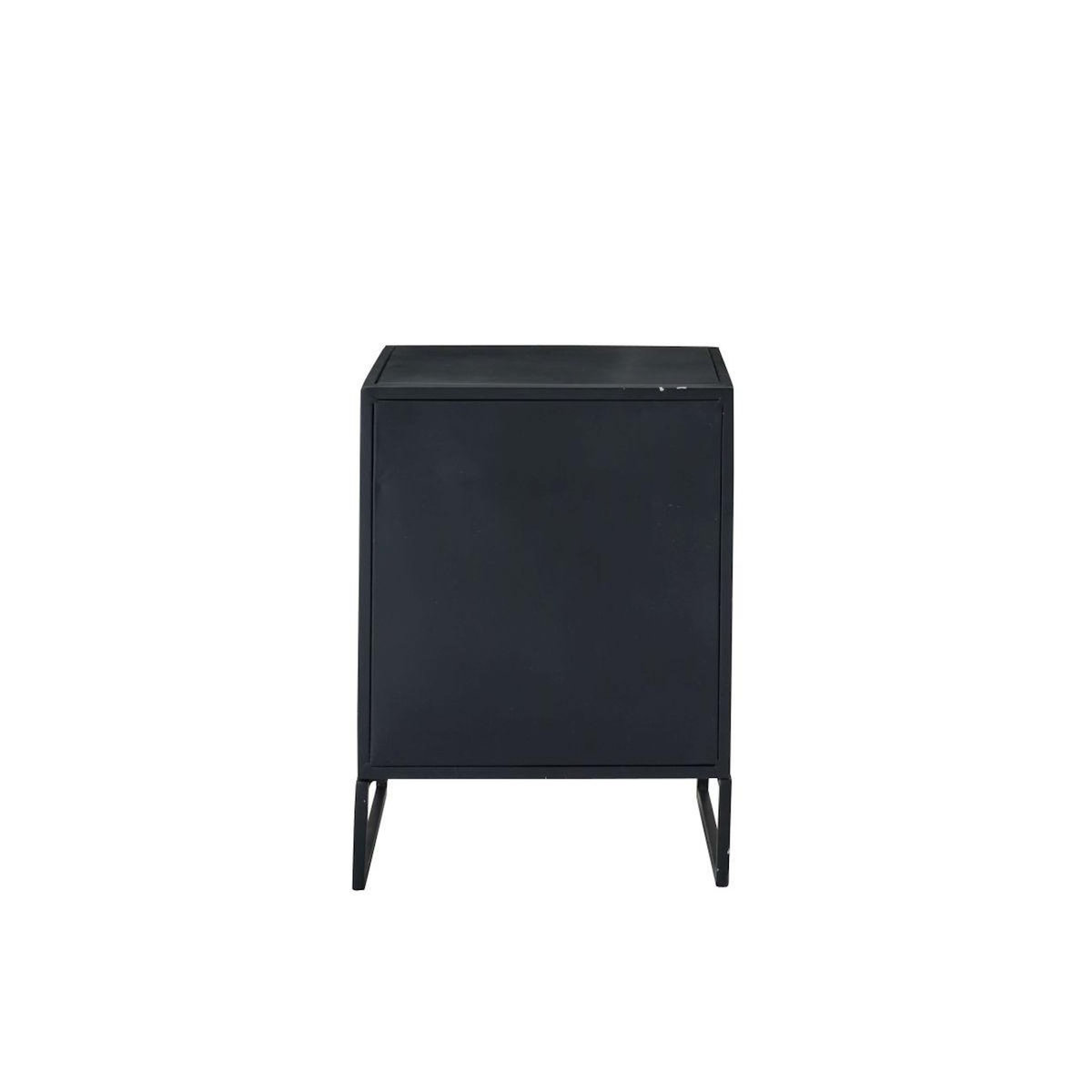 Paris Prix Table de Chevet Avec Porte  Rickey  59cm Noir & Naturel