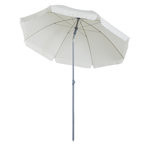 OUTSUNNY Parasol inclinable octogonal de jardin Ø 2,2 x 2,3 H m métal polyester crème