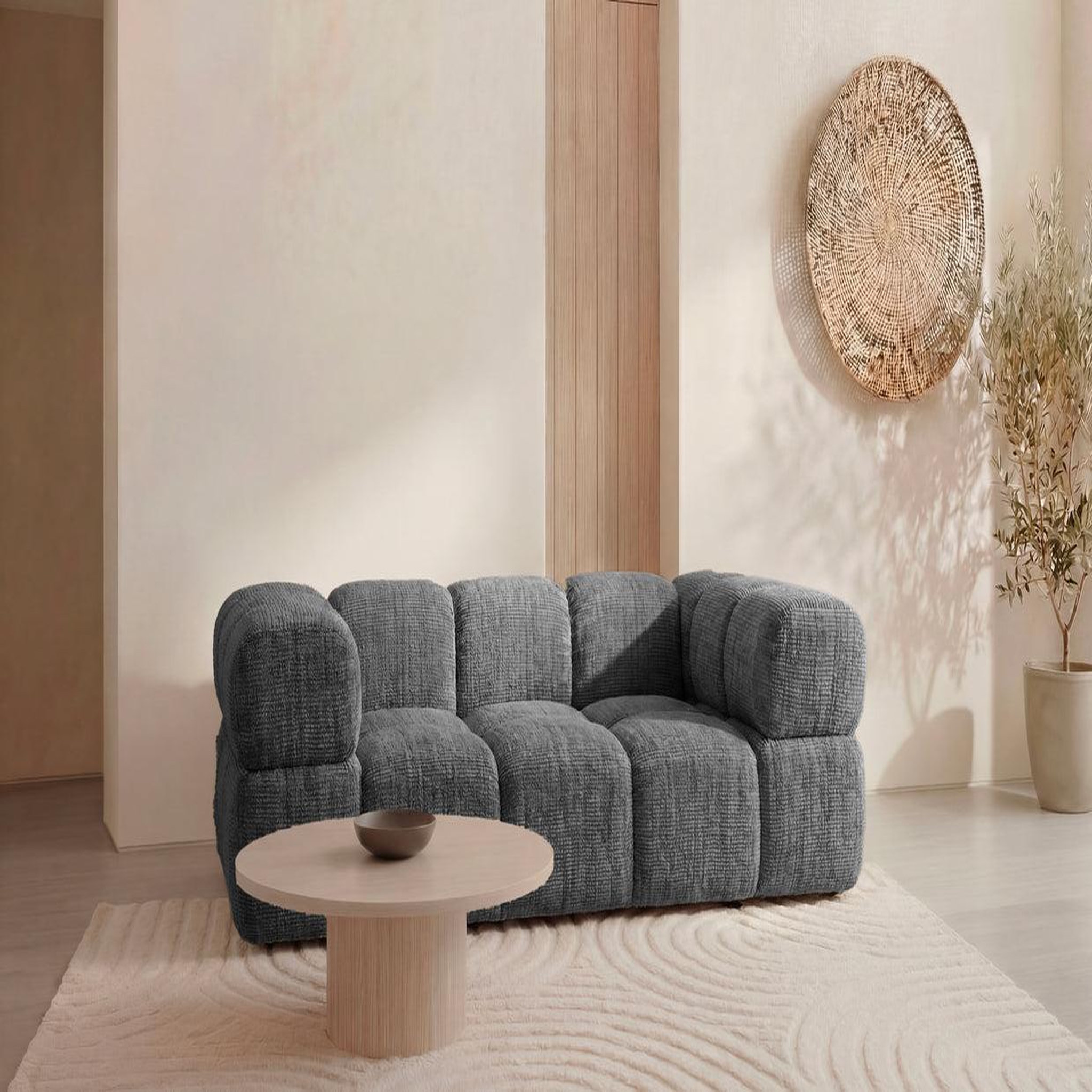 Voir la diapositive 2 : CASANOVA PARIS Gustave - canapé droit tissu chenille 2 places