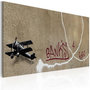 Voir la diapositive 1 : Paris Prix Tableau Imprimé  Avion de l'Amour - Banksy  40x60cm