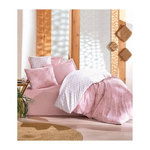 GENERIQUE Parure de lit - 129CTN62617 - 1 housse de couette 220 x 240 cm + 2 taies d'oreiller 60 x 60 cm - 100% coton ranforcé - Rose