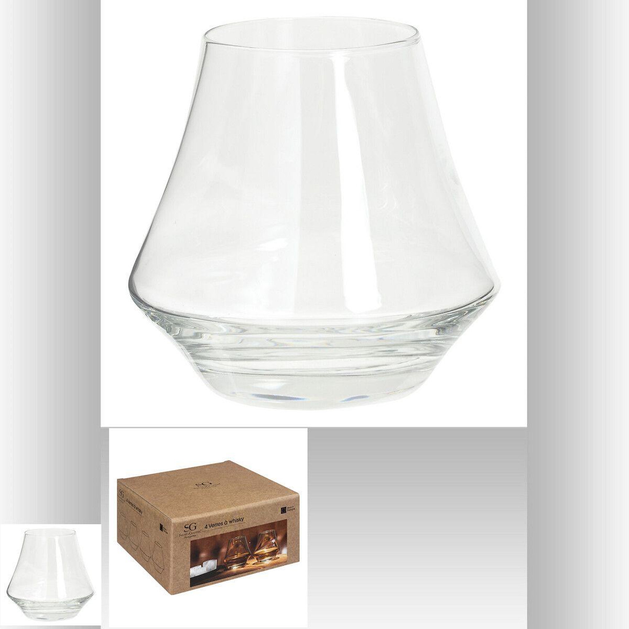 Voir la diapositive 3 : SECRET DE GOURMET Verre 4 verres à Whisky 29cl