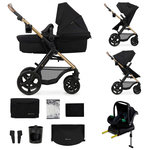 KINDERKRAFT Poussette 4en1 moov 2 pratique et confortable. Coloris disponibles : Beige, Noir, Gris