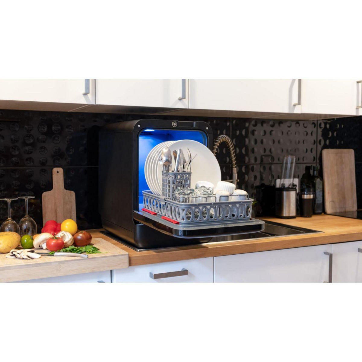 DAAN TECH Mini lave vaisselle Bob - Pack Premium black