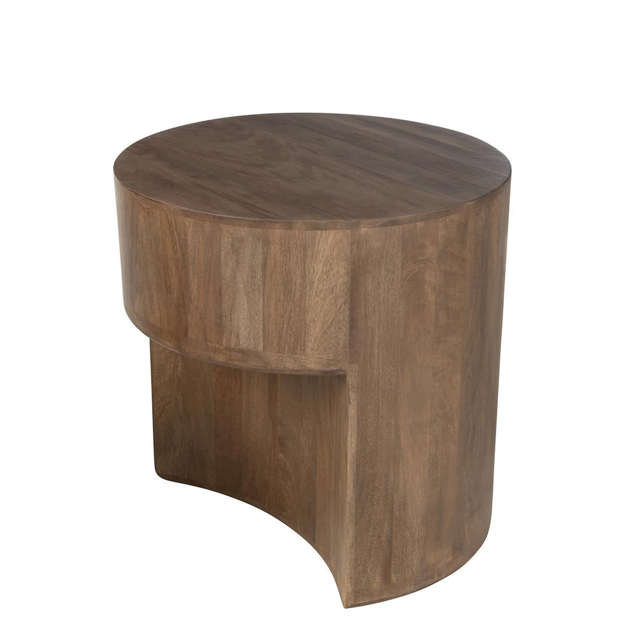 Voir la diapositive 4 : J-LINE Lot de 2 tables basses en bois  toge  75cm marron
