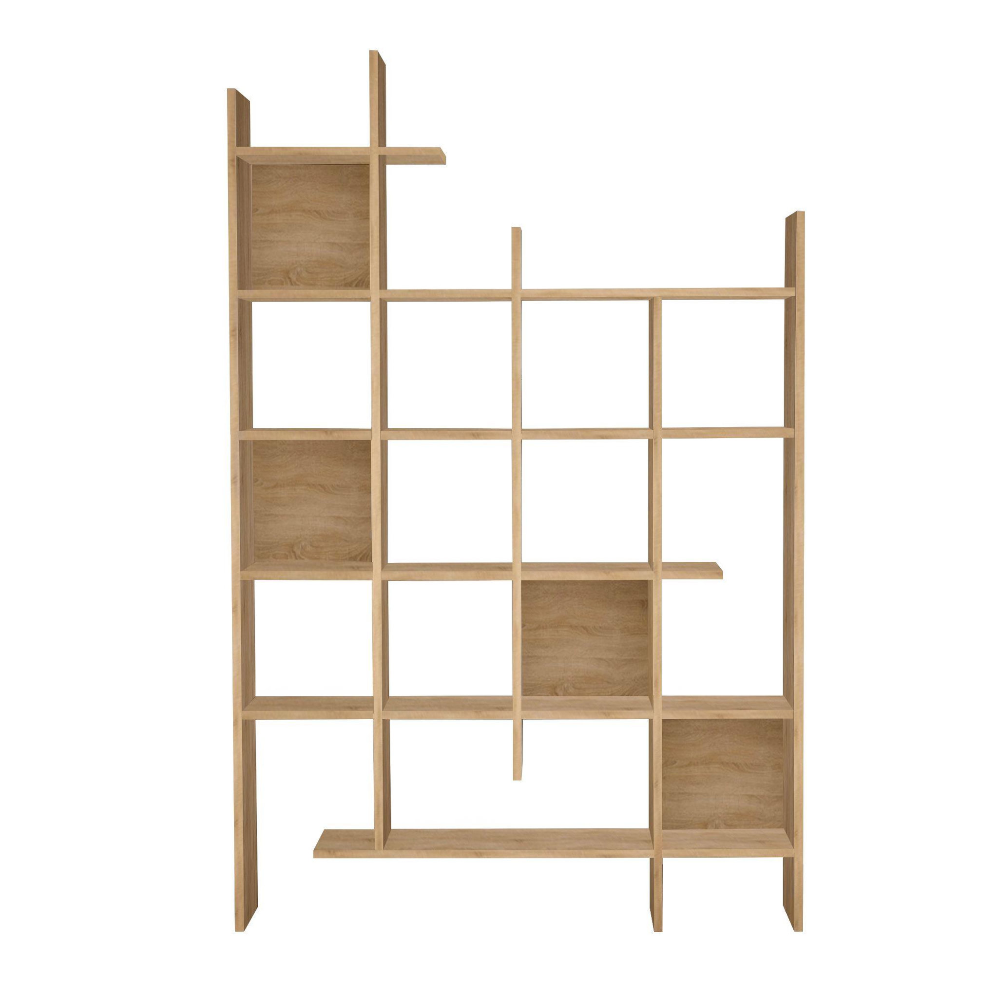 Habitat et Jardin Bibliothèque en bois  Manco  - 122 x 25 x 188 cm - Chêne
