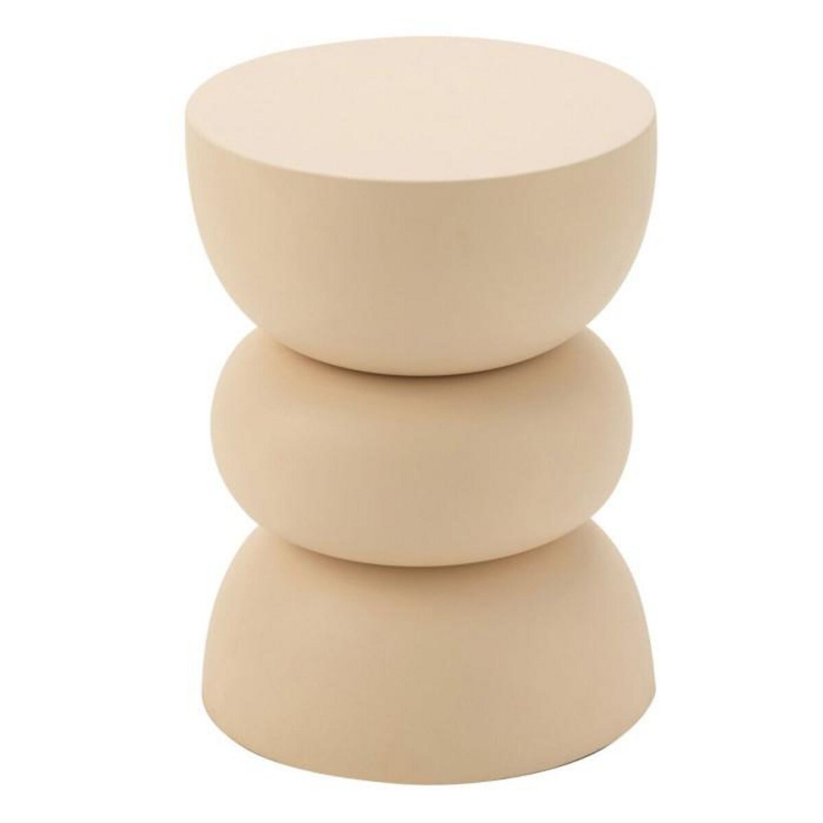 Paris Prix Table d'Apppoint Design en Métal  Lise  43cm Beige