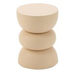 Paris Prix Table d'Apppoint Design en Métal  Lise  43cm Beige