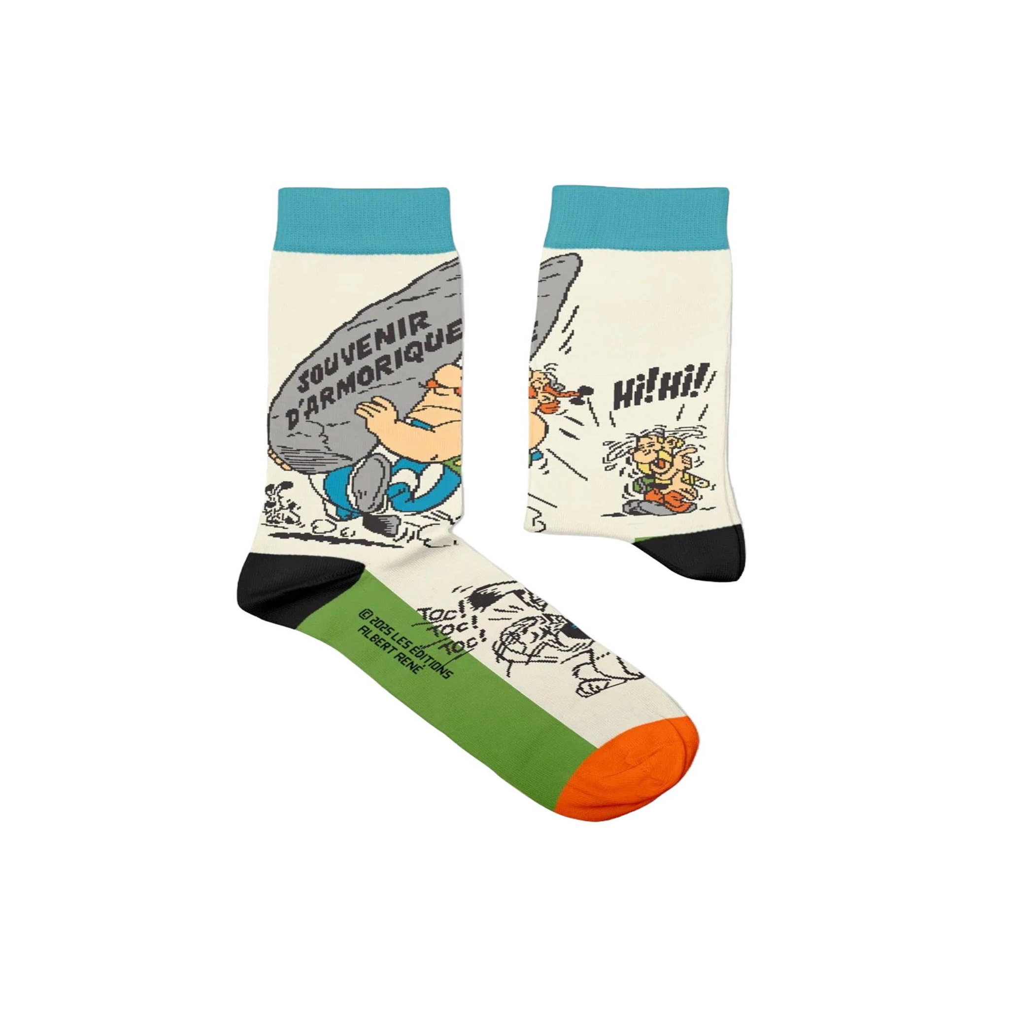 SOCK AFFAIRS Chaussettes astérix, menhir. Coloris disponibles : Multicolore