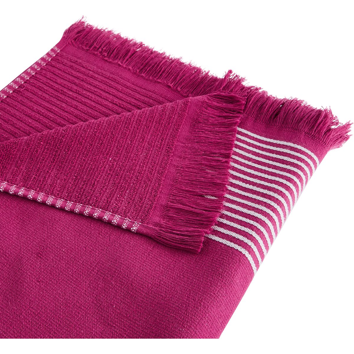 ACTUEL Foutah de plage en coton 280g/m² finition frange CORFOU