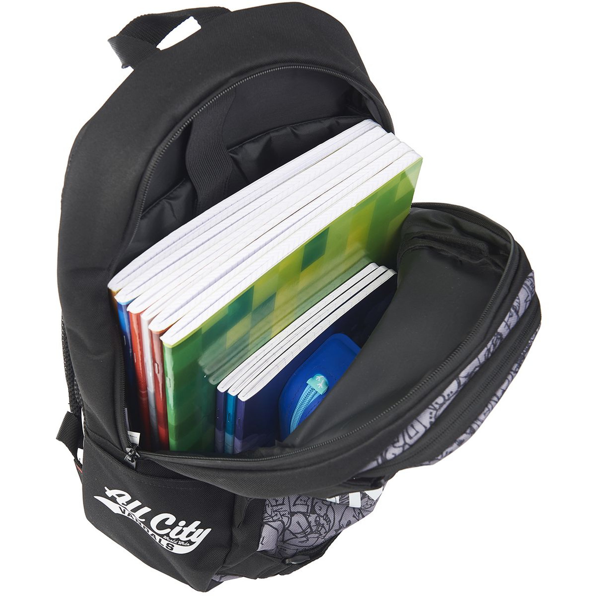 Voir la diapositive 4 : ECKO Sac à dos 1 compartiment noir et rouge TRENDY