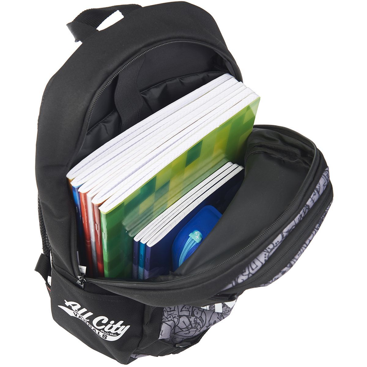 ECKO Sac à dos 1 compartiment noir et rouge TRENDY